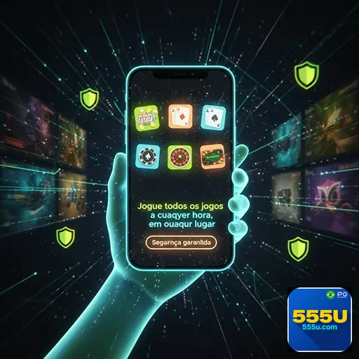 Tela de jogo de cassino móvel com acesso fácil e rápido