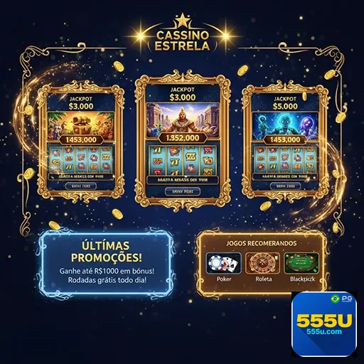 Imagem do site 555u mostrando a página inicial com destaque para serviços e novidades.